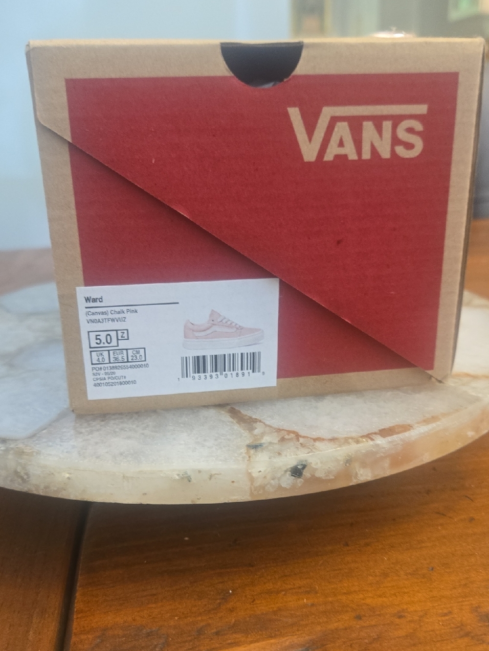 Nwt Vans Ward Pink Mens5/ladies7 - Picture 5 of 5